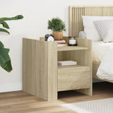 Bedside Cabinet Sonoma Oak 45x50x50 cm Engineered Wood 848278