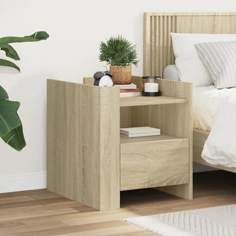 ZNTS Bedside Cabinet Sonoma Oak 45x50x50 cm Engineered Wood 848278