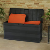 Garden Storage Box Black 117x45x56 cm 43708