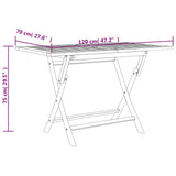 5 Piece Garden Dining Set Grey Solid Wood Teak 3155043