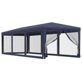 Party Tent with 8 Mesh Sidewalls Blue 3x9 m HDPE 319242