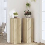 Plant Stands 2 pcs Sonoma Oak 33x33x100 cm Engineered Wood 3307884