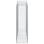 Arched Gabion Baskets 2 pcs 200x50x160/180 cm Galvanised Iron 3145703