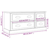 TV Cabinet High Gloss White 100x35.5x45 cm Engineered Wood 816450