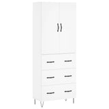 Highboard White 69.5x34x180 cm Engineered Wood 3198081