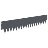 Lawn Edging 10 pcs 103 x 20 cm metal Anthracite 8008272