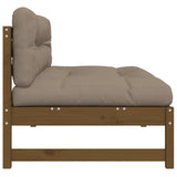 Middle Sofa Honey Brown 120x80 cm Solid Wood Pine 825733
