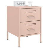 Bedside Cabinet Pink 36x39x50.5 cm Steel 842924
