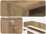 Loft Bed Frame with Cabinet 3 pcs Artisan Oak Engineered Wood 3423437