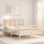 ZNTS Bed Frame without Mattress 120x200 cm Solid Wood 3194111