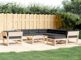 8 Piece Garden Lounge Set with Cushions Solid Wood Pine 3216950