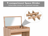 Dressing Table with Mirror and Stool, Vanity Makeup Table with Flip Up Mirror, Vanity Desk with T3398P329583