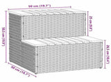 Hot Tub Step Beige 50x50x50,5 cm Poly Rattan and Solid Acacia 4103942