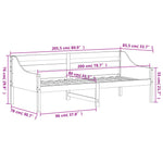 ZNTS Day Bed without Mattress White 80x200 cm Solid Wood Pine 842827