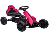 Kids Pedal Go Kart, with Adjustable Seat, EVA Wheels, Seat, Handbrake - Pink T3398P348368