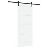 Sliding Door ORKDAL 86 x 211 cm Engineered Wood White and Black 3450232
