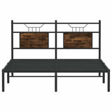 Bed Frame without Mattress Smoked Oak 150x200 cm King Size Engineered Wood 4106745