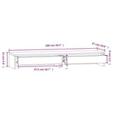 Monitor Stand 100x27x15 cm Solid Wood Pine 813959