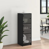 Highboard Black Oak 35 x 37 x 109 cm Engineered Wood 882894