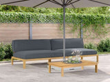 Sofa Set Plain Anthracite 240 x 80 x 69 cm Solid Acacia Wood 3418226
