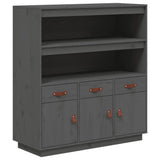 Highboard Grey 100x40x108.5 cm Solid Wood Pine 820164