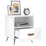 Bedside Cabinets 2 pcs High Gloss White 40x35x47.5 cm Engineered Wood 827377
