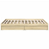 Bed Frame with Drawers without Mattress Sonoma Oak 160x200 cm 3280645