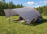Camping Tarp Water-resistant Grey and Orange 550 x 400 x 230 cm 42028593