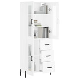 Highboard White 69.5x34x180 cm Engineered Wood 3198601