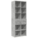 Highboard Concrete Grey 70x42.5x185 cm Engineered Wood 3281465