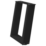 Coffee Table Legs U-Shaped 2 pcs Black 38x cm Steel 4012760