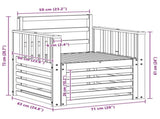 Outdoor Sofa Solid Acacia Wood Natural 3436344