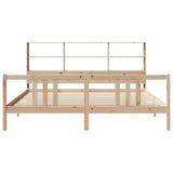 Bookcase Bed without Mattress 180x200cm Super King Solid Wood Pine 3322321