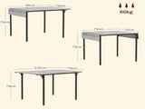 Four-Person Drop Leaf Dining Table - Grey T3398P343148