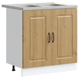 Kitchen Cabinet with Door Kalmar 2 pcs Brown 80 x 46 x 81.5 cm 3315010