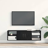 Wall Shelf with Door Black Oak 140 x 41 x 75 cm Engineered Wood 862601