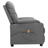 Massage Chair Grey Faux Leather 339133