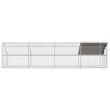 Chicken Cage 4 pcs Silver 800 x 200 x 200 cm Steel and PE 3368324