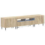 3 Piece LED TV Cabinet Sonoma Oak Engineered Wood 3416678