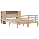 ZNTS Bookcase Bed without Mattress 120x200cm Solid Wood Pine 3322708