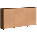 Sideboard with LED Lights Brown Oak 202x37x100 cm 3209190