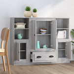 Highboards 3 pcs Grey Sonoma Engineered Wood 3185325