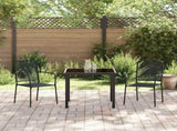 Garden Dining Set 3 pcs Black Powder-Coated Steel 3379156