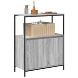Bathroom Cabinet with Shelves Grey Sonoma 76.5x35x95 cm 861920