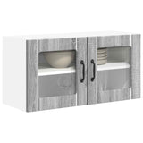 Wall Glass Cabinet LUCCA Grey Sonoma 80 x 31 x 40 cm 884951