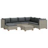8 pcs Rattan Lounge Set with Cushions GENDT Natural Rattan 3429863