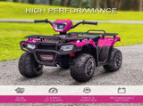 12V Kids Quad Bike with Forward, Reverse Functions, Ride-On ATV w/ Music, LED, Headlights, for Ages T3398P348337