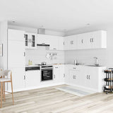 14 Piece Kitchen Cabinet Set Kalmar White Engineered Wood 3314971