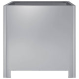 Garden Planter 40x40x40 cm Galvanised Steel 851209