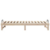 Bed Frame Brown 80 x 210 cm Solid Pine Wood 873157